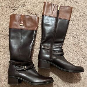 Bandolino Brown and Black Heeled Boots